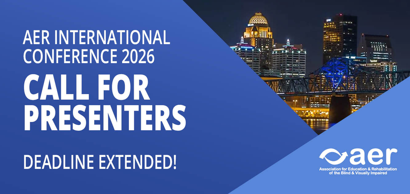 Call For Presenters Deadline Extended Promotional graphic for the AER International Conference 2026 that reads AER International Conference 2026. Call for Presenters. Deadline Extended! with a background showing a night view of a city skyline with illuminated buildings and a bridge over a river. The AER logo appears in the bottom right corner.