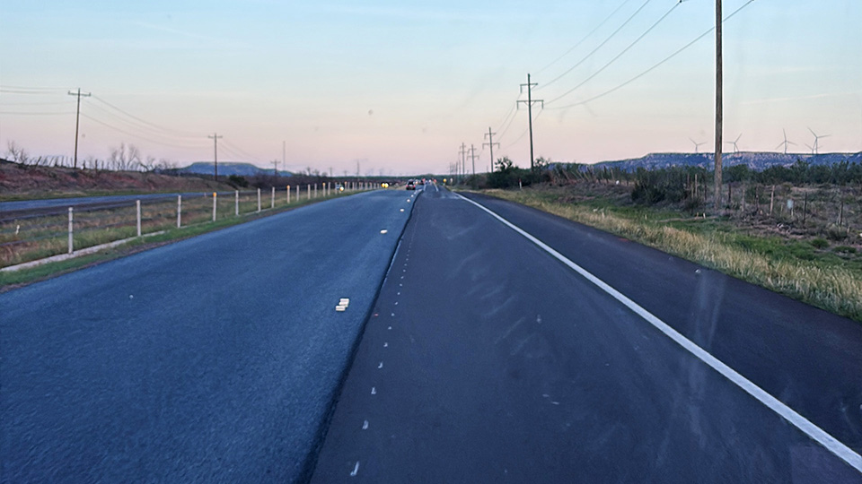View of Road from Vehicle