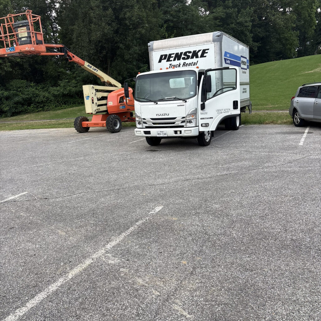Penske Truck parked in KSB lot